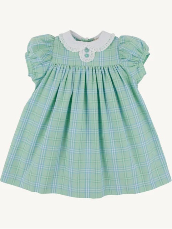 The Beaufort Bonnet Company Other - TBBC | Mary Dal Dress - Pelham Bay Plaid (Green) with Worth Avenue White